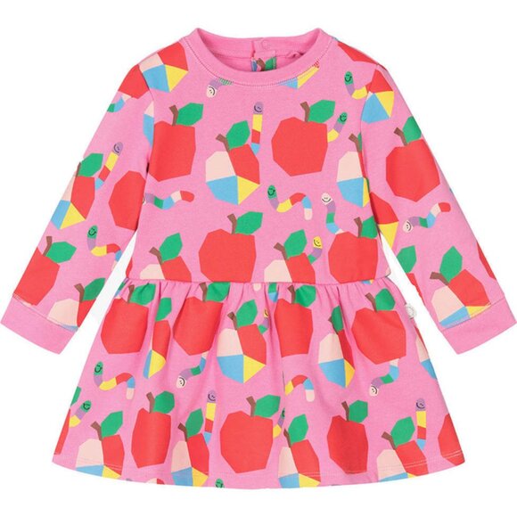Stella McCartney Baby Girl 6 Months Apple Print Jersey Dress, Pink Retail $118